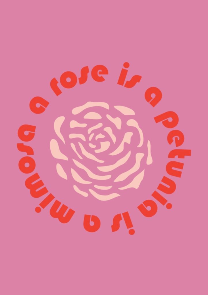 a rose is a petunia is a mimosa - Ingrid Luche